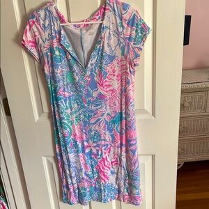 Lilly Pulitzer Pink and Blue Floral Dress